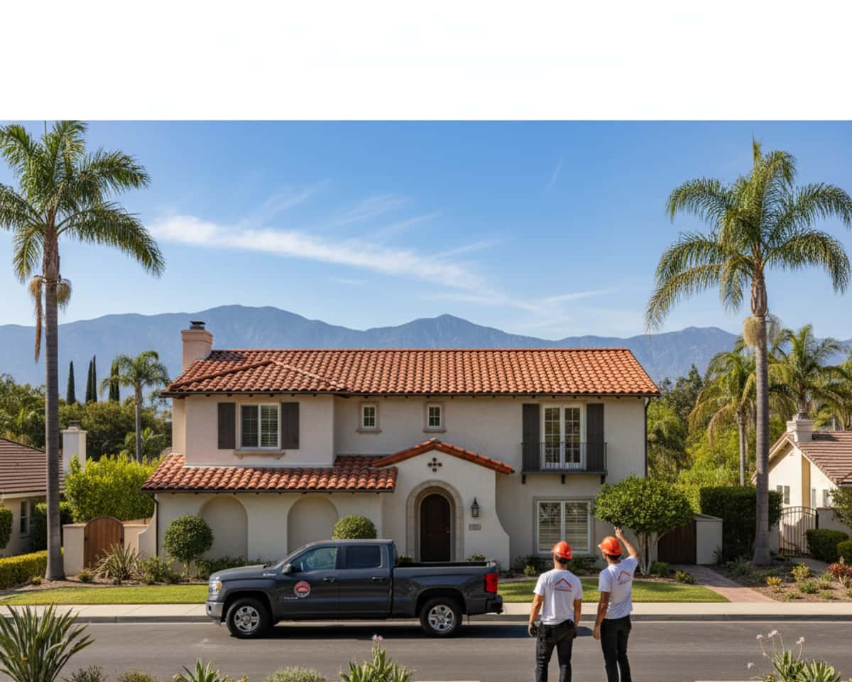 Residential property in Pasadena with a newly installed tile roof by LA Roof Services