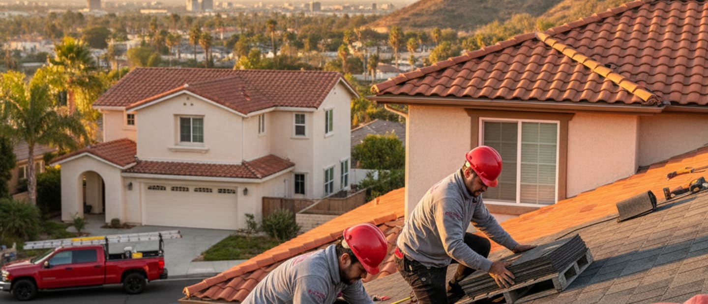 Residential building in Burbank getting a new roof installation